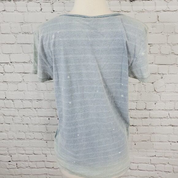 JOE'S JEANS Sienna Indigo Stripe Jersey Tee T-shirt Top XS NWT - Picture 5 of 7